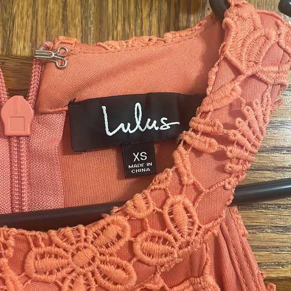 Lulus coral crochet dress XS - Picture 5 of 5